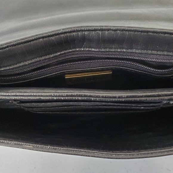 Giani Bernini Small Crossbody Bag Black Leather Flap Purse - Picture 5 of 13